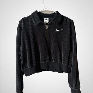 Nike Women's Black Quarter-Zip Sweatshirt